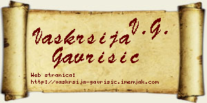 Vaskrsija Gavrišić vizit kartica